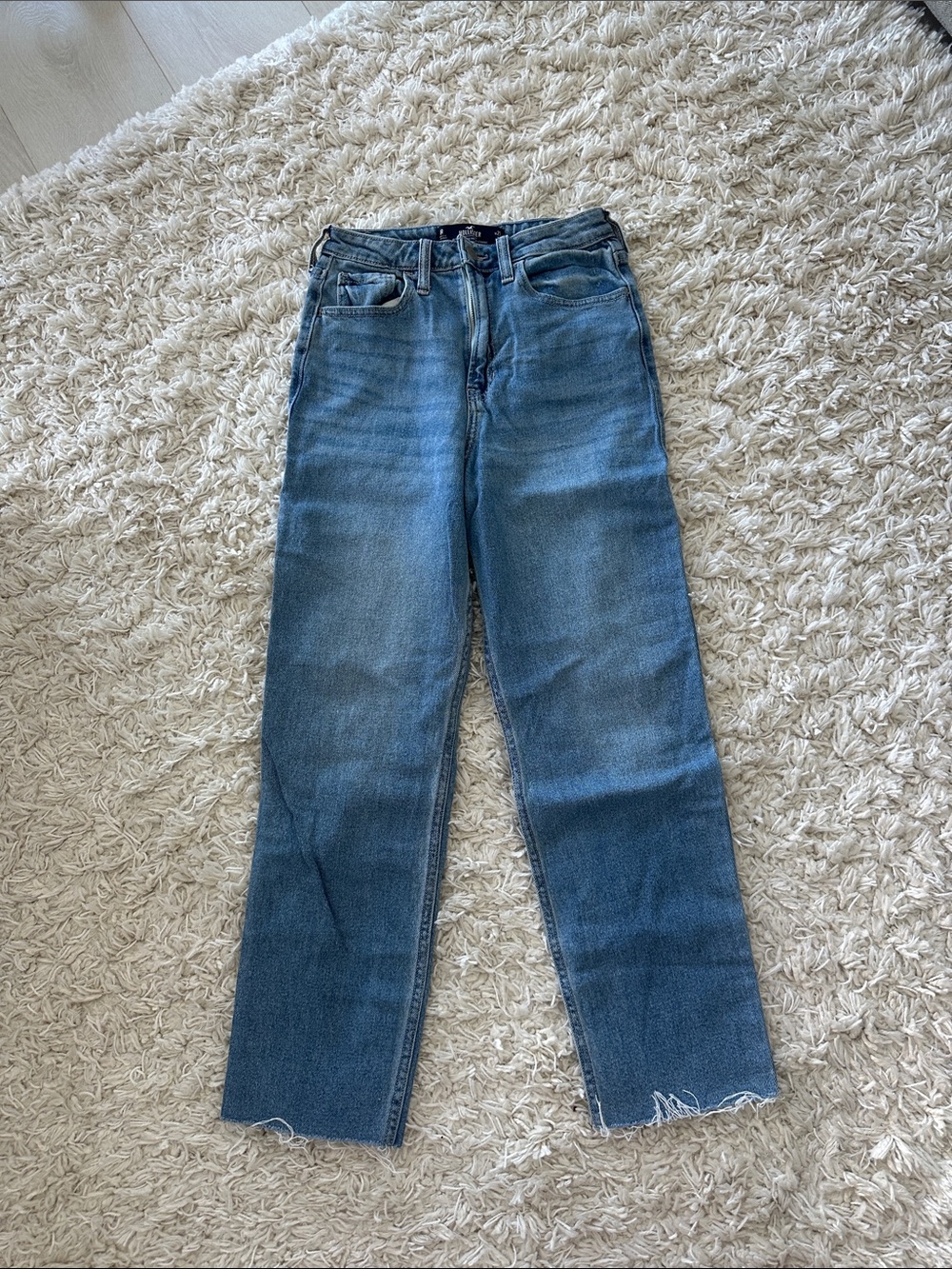 Hollister Women's Straight-Leg Blue Denim Jeans
